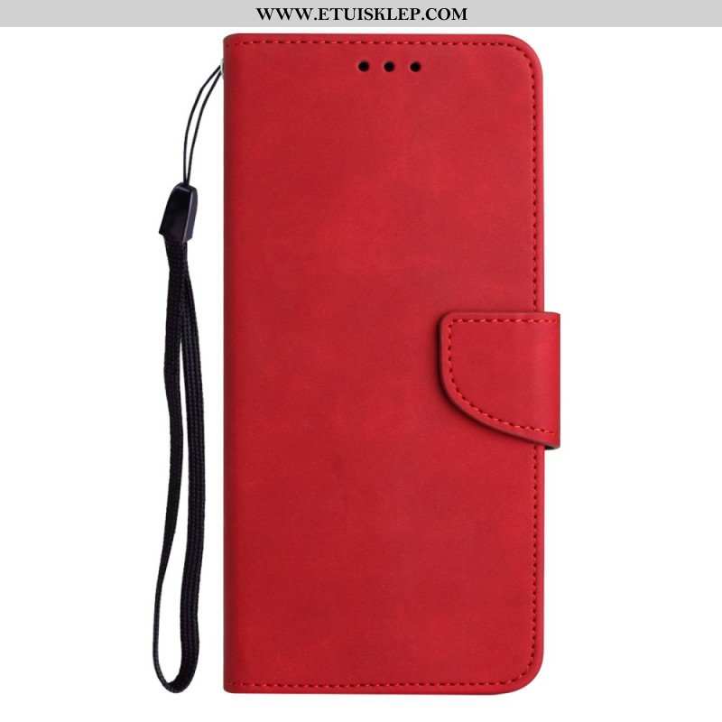 Etui Folio do Samsung Galaxy A13 z Łańcuch Styl Vintage Z Paskami